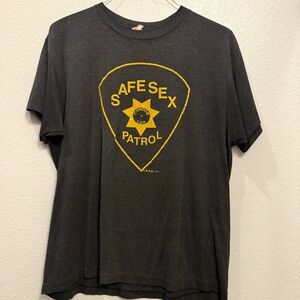 Vintage 80s Safe Sex Patrol Condom Cop Men’s Tshirt XL 22x28